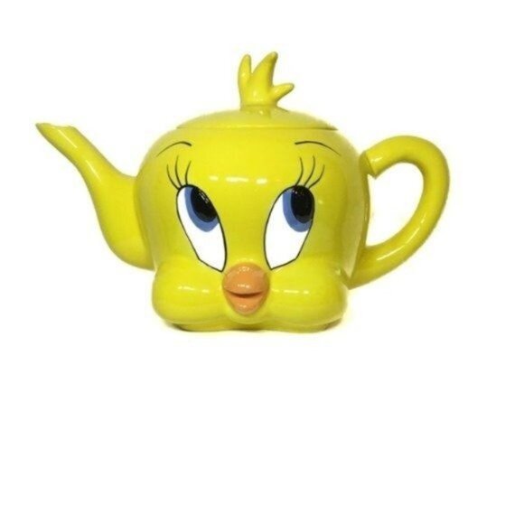 Tweety Bird Ceramic Teapot - Yellow & White - Picture 1 of 8